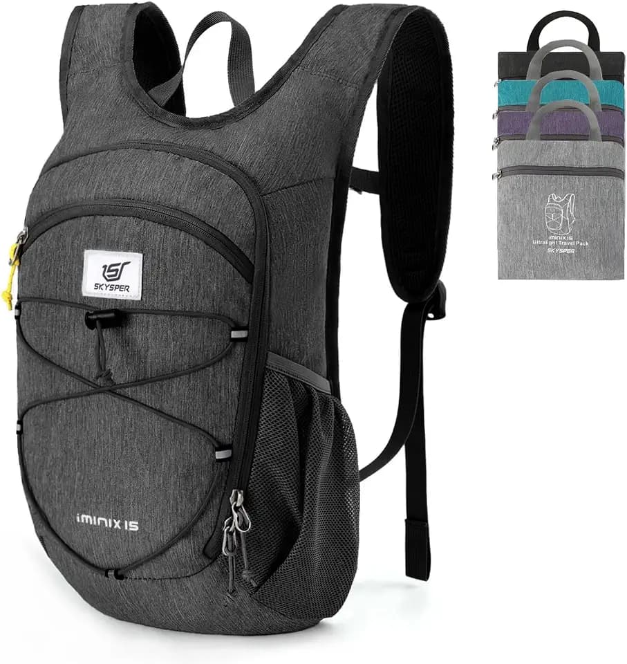 SKYSPER Kleiner Rucksack 15L Faltbarer Tagesrucksack Leichter