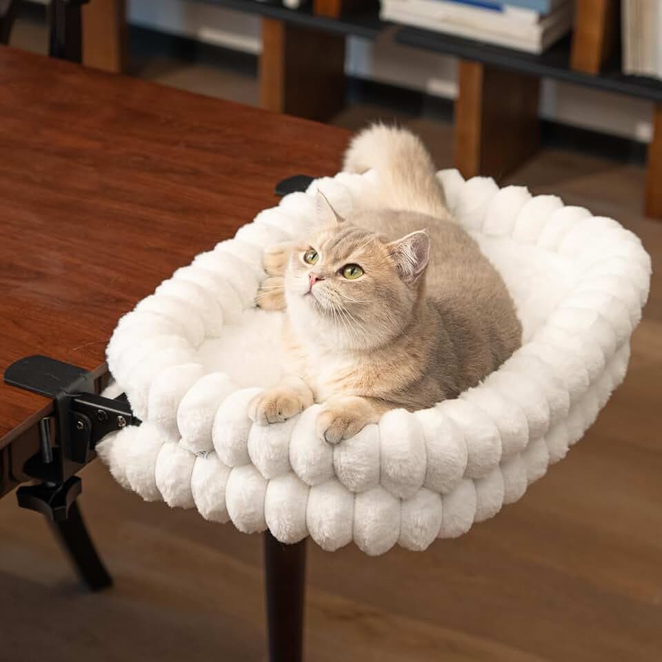 CHEERPALS Cloud Cat Bed Desk Mounted Hammock for Indoor Cats Perch Foldable