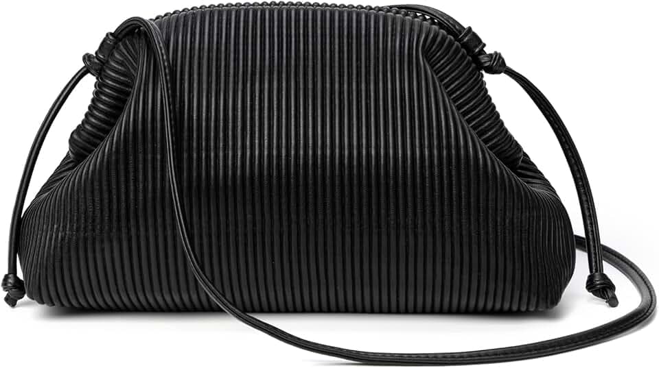 KingTo Soft Cloud Clutch Purse for Women, Dumpling Crossbody Bag with Strap