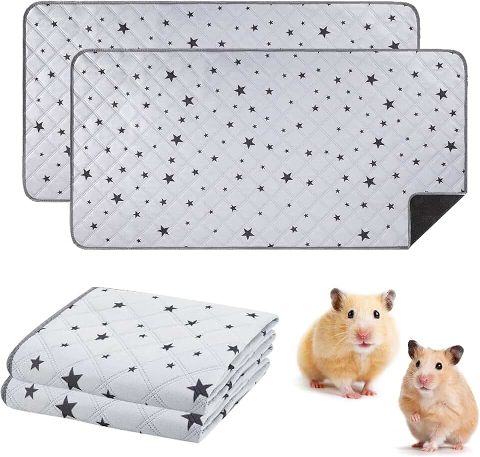 2Stück 60x120cm Meerschweinchen Unterlage Waschbar, Pipipad Meerschweinchen