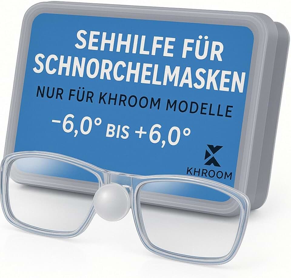 Khroom Sehhilfe für Schnorchelmasken bis 8 Dpt | Optische Linsen