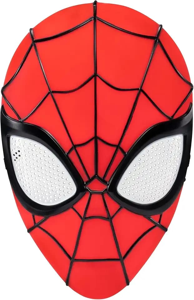 Jazwares Marvel Youth Spider-Man Mask - 3D Plastic Mask with Elastic Strap Standard Red