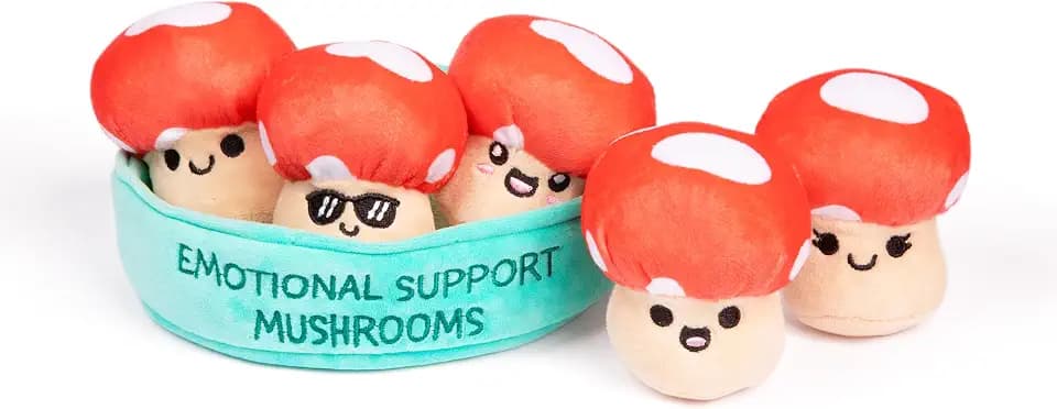 Emotional Support Mushrooms, Cuddly Stuffed Animals by Relatable