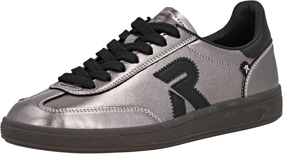 Rieker W2200-85 Damen Sneaker Low Beschichtetes Leder weiß/grün