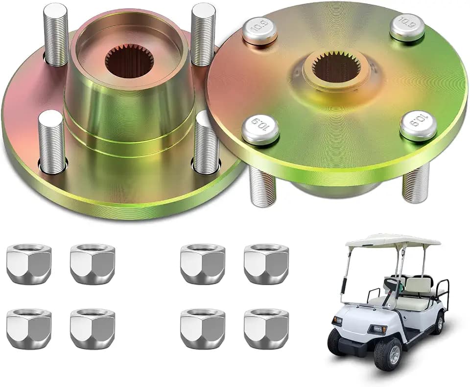 Panglong Golf Cart Rear Axle Hub Assembly, Rear Wheel Hub Flange Plate-2PCS, Suitable for Yamaha G8, G9 (1992-up), G14, G16, G19-G22 Gas and Electric Golf Cart, OEM# JN3-G6514-00