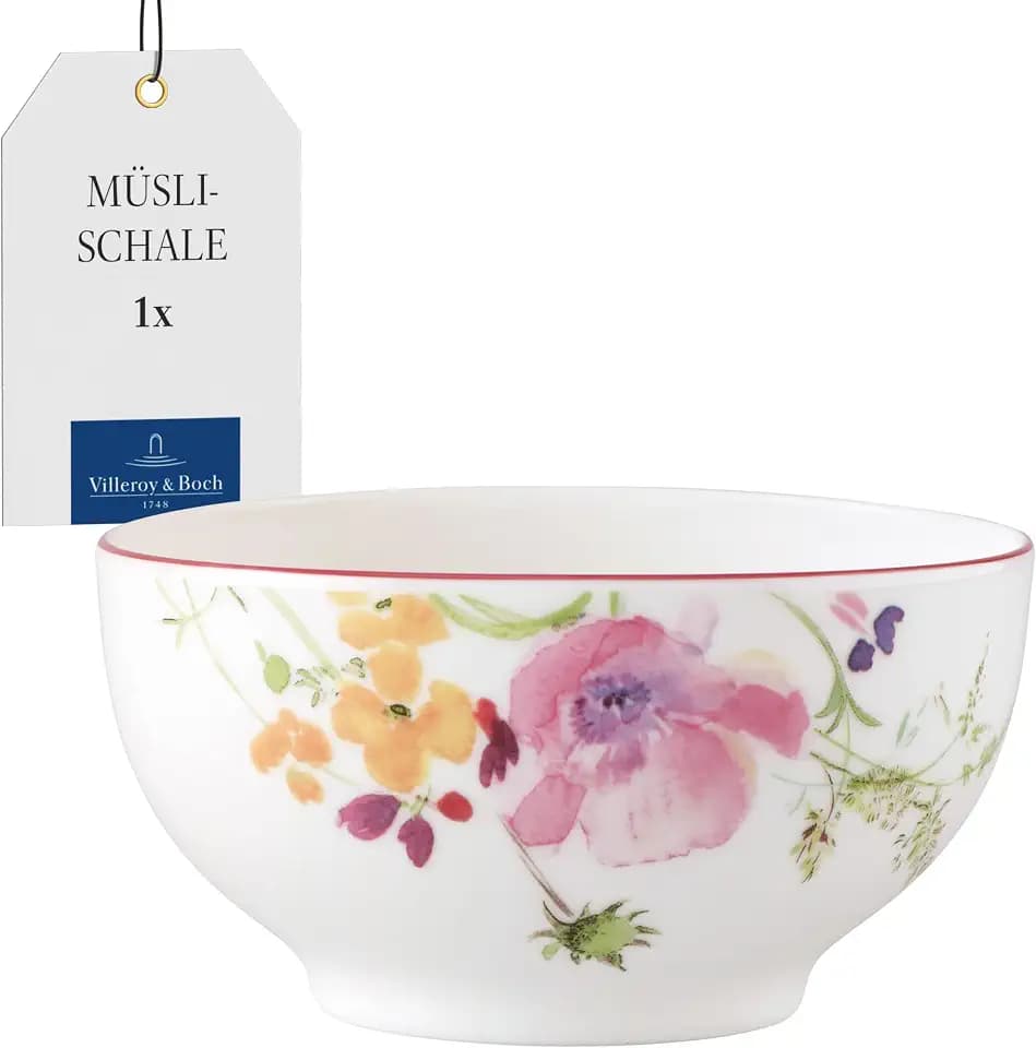 Villeroy & Boch - Mariefleur Müslischale Oval Bunt, Spülmaschinenfest, Mikrowellensicher, Kleine Schüssel, Schälchen, Schüssel für Müsli, Snacks oder Dips, Schale, Bol, Geschirr, Premium Porzellan