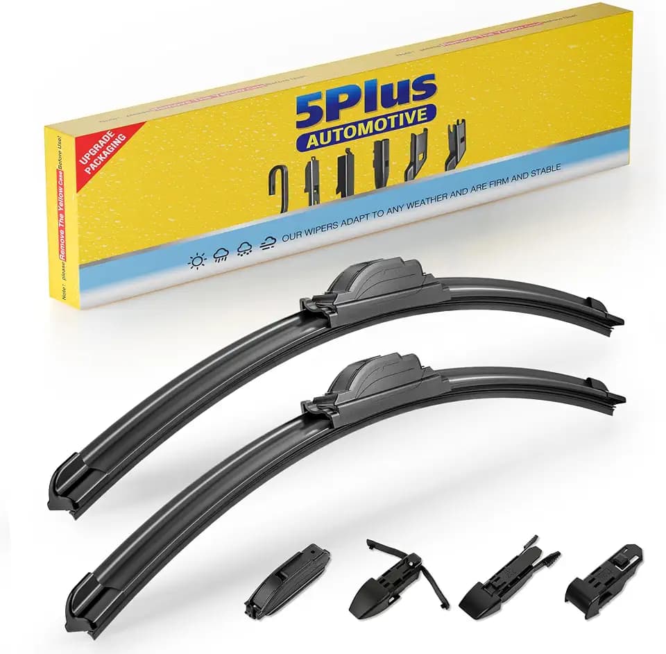 5 PLUS 28" and 28" Windshield Wipers Blades 2 Pack,All-Weather Performance