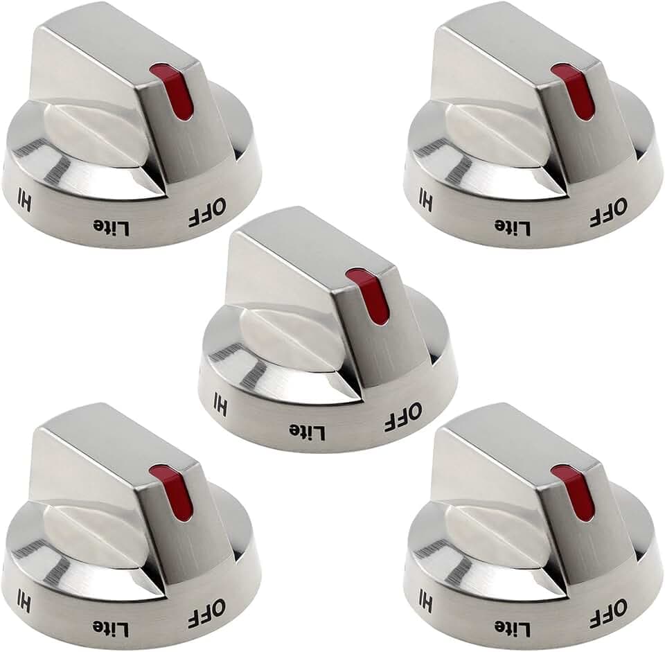 DG64-00473A Gas Stove Control Knob Replacement for Samsung Oven Range, 5Pcs