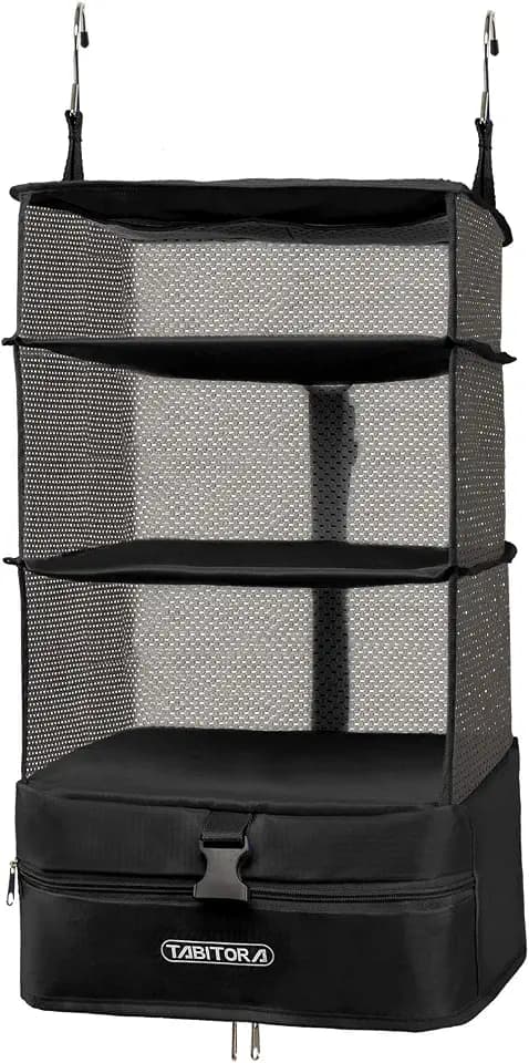 TABITORA Portable Hanging Travel Shelves Bag Packing Cube Organizer Suitcase Storage Large Capacity