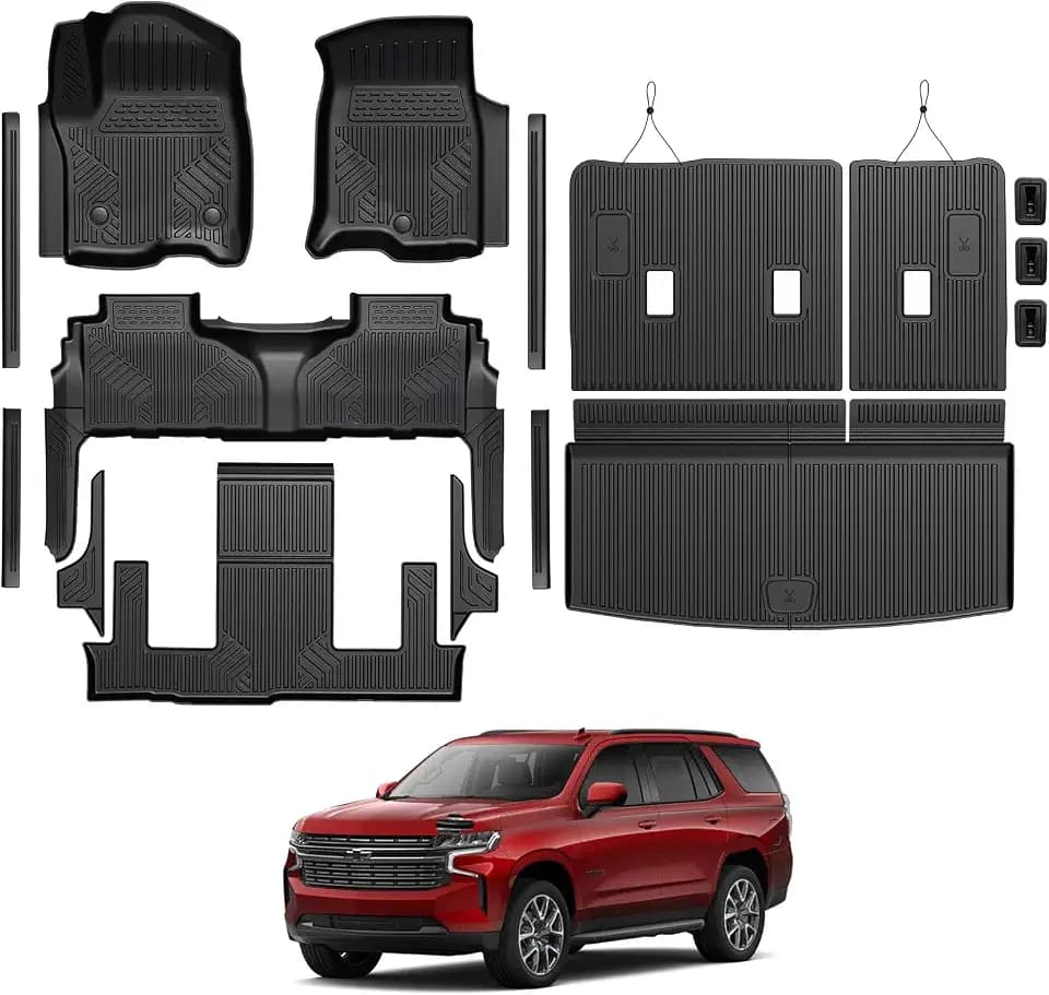 Floor Mats for 2021-2026 Chevy Tahoe 7-Seat Accessories