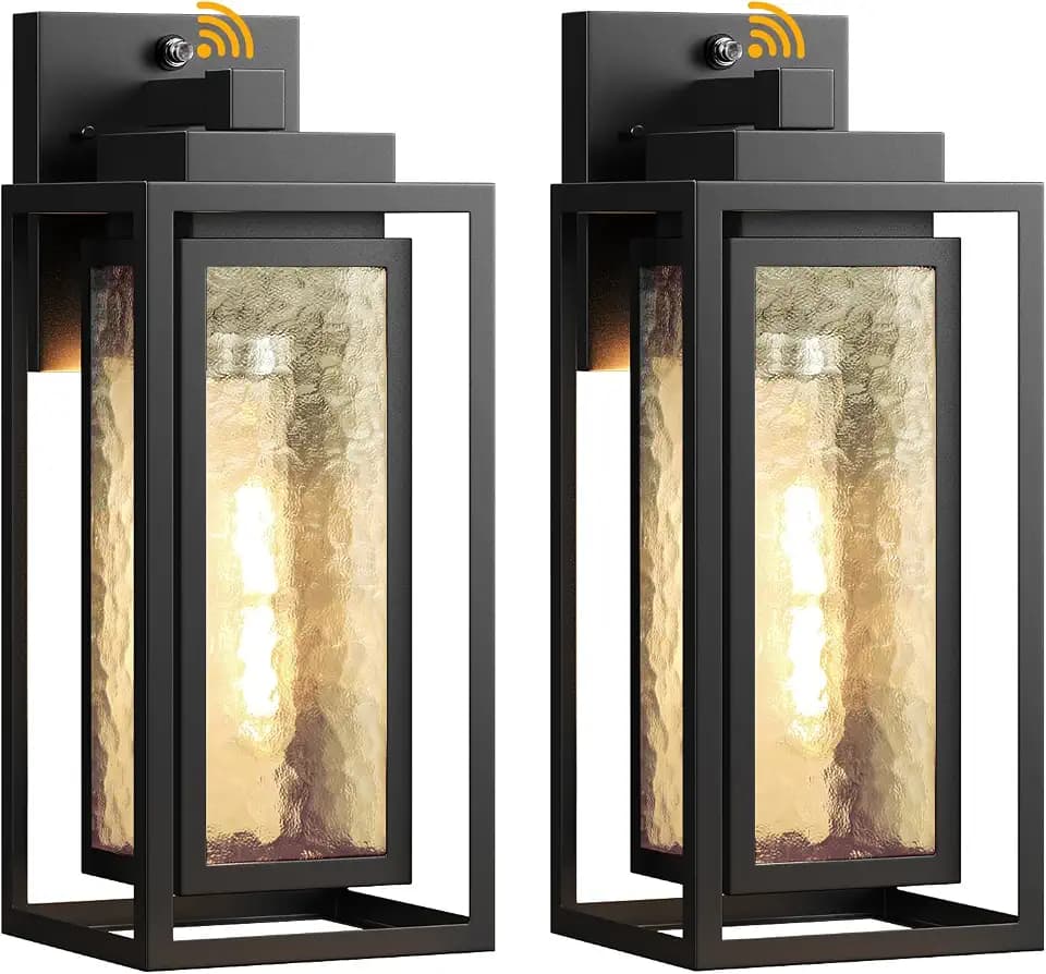 15.78'' Dusk to Dawn Exterior Porch Light Fixture,Outdoor Wall Sconce Light