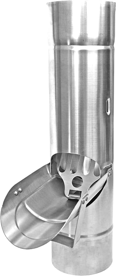 SAREI Haus und Dachtechnik Regenwasserklappe/NW 80 Zink/mit Sieb/Durchmesser von 80 mm/Made in Germany