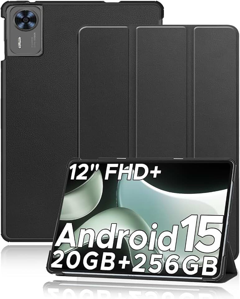 Schutzhülle für Doogee T36 Tablets 12 Zoll (30,5 cm), yystao Slim Ständer, dreifach gefaltet, harte Schutzhülle, kompatibel mit DOOGEE Tablet T36, stoßfest und automatische Sleep/Wake-Funktion