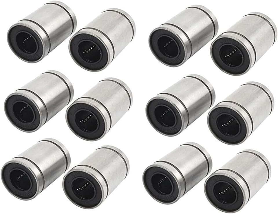 ARCELI 12 Stücke LM8UU Linearlager für 3D Drucker, RepRap Prusa Mendel DIY CNC Bewegung, Prusa Mendel, Reprap (8mm x 15mm x 24mm)