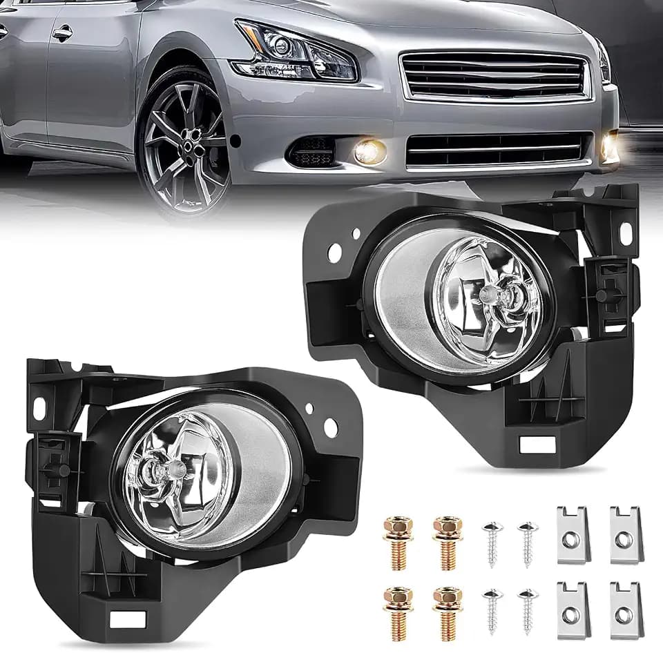 Nilight Fog Light Assembly for 2009 2010 2011 2012 2013 2014 Nissan Maxima
