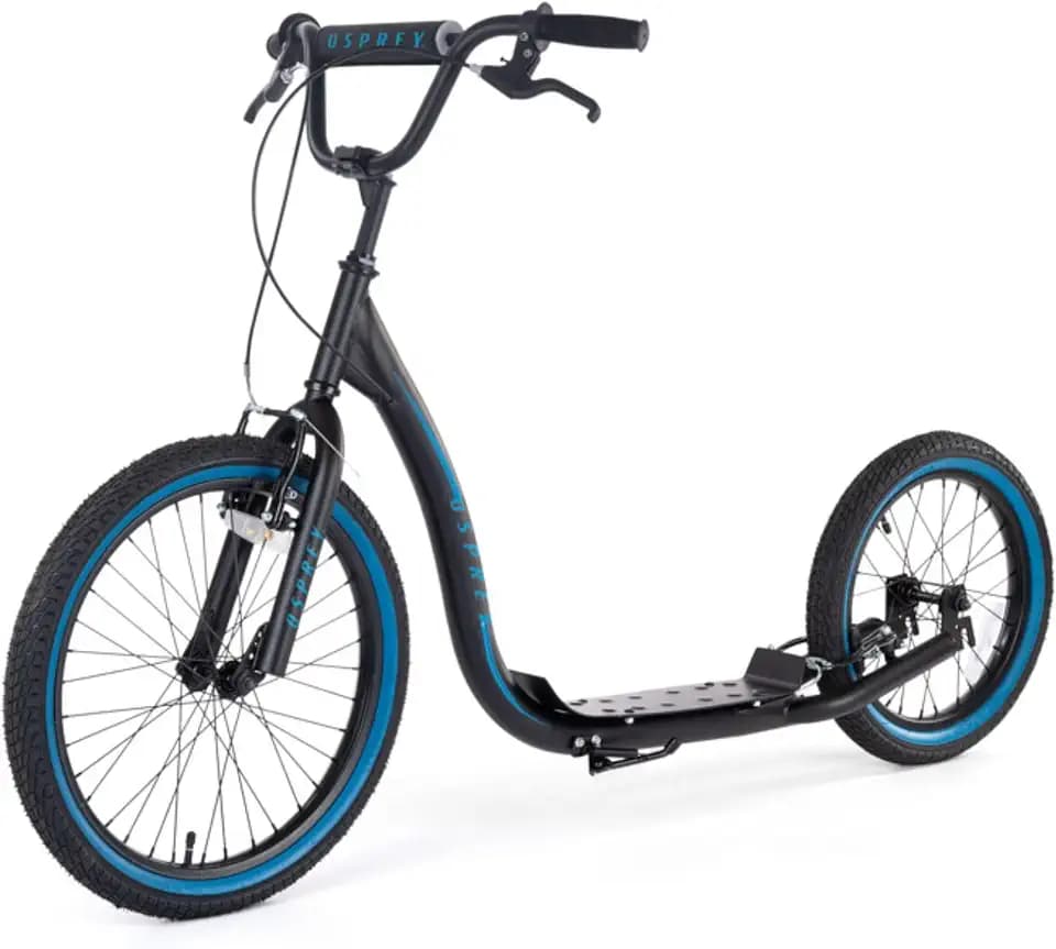 Osprey BMX Erwachsene Scooter mit großen Rädern, Fahrrad Fahrrad Off Road Scooter mit verstellbarem Lenker und Felgenbremsen, mehrere Farben