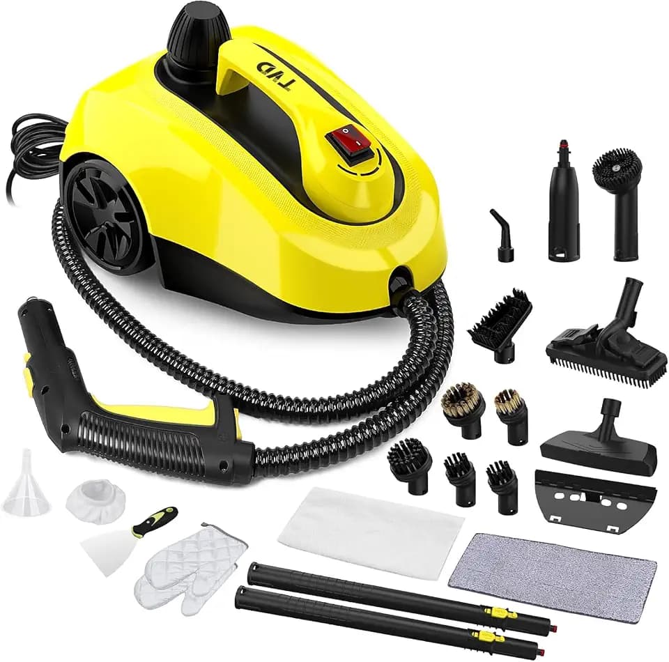 TVD Dampfreiniger, Polstermöbelreiniger, Dampfreiniger mit 5 m extra Langem Netzkabel für Bodendampfer, Ofen, Auto, Fliesen, Teppich, Polster, Sofa, Bettwanzen.