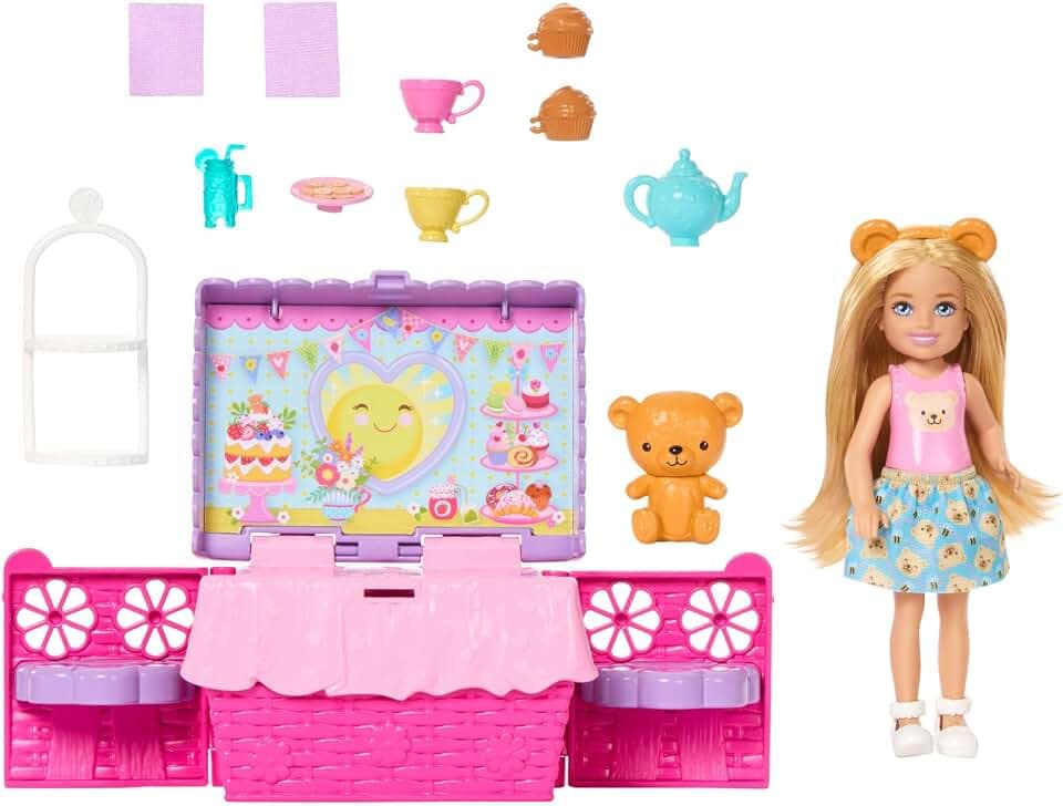 Barbie Club Chelsea Teeparty-Puppe und verwandelbares Spielset