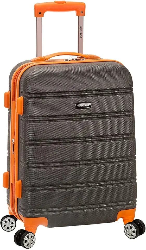 Rockland Melbourne Hardside Expandable Spinner Wheel Luggage, Carry-On 20", Charcoal