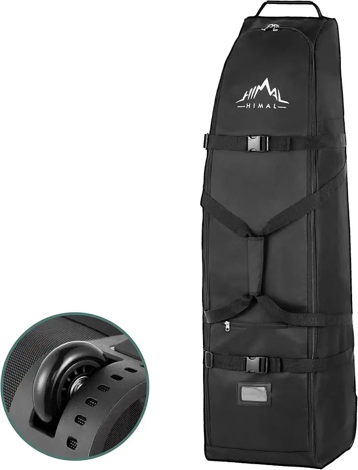 Himal Outdoors Soft-Sided Golf Travel Bag with Wheels, 600D Oxford Fabric