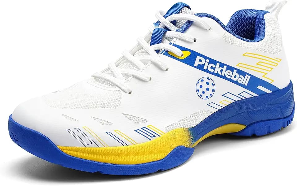 Unisex Lace‑Up Pickleball Court Shoes, Soft Breathable Athletic Sneakers for Men Women All‑Court Play