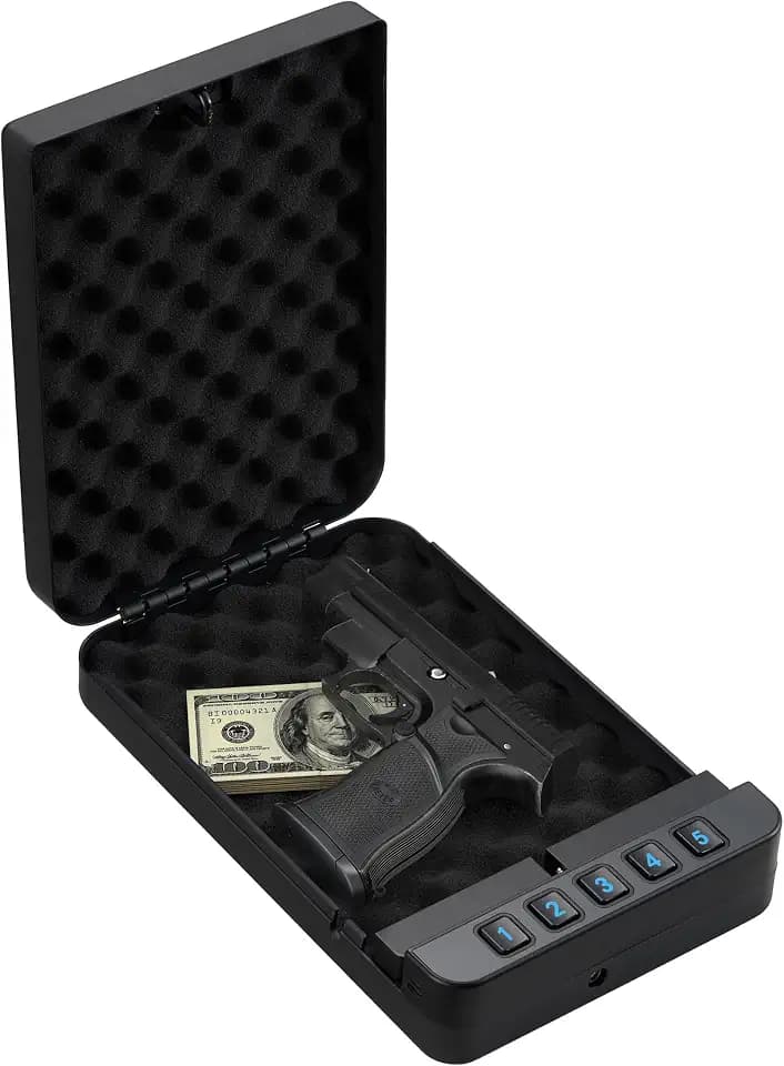 RPNB Car Gun Safe, Portable Gun Safe for Handgun,Small Pistol Safes