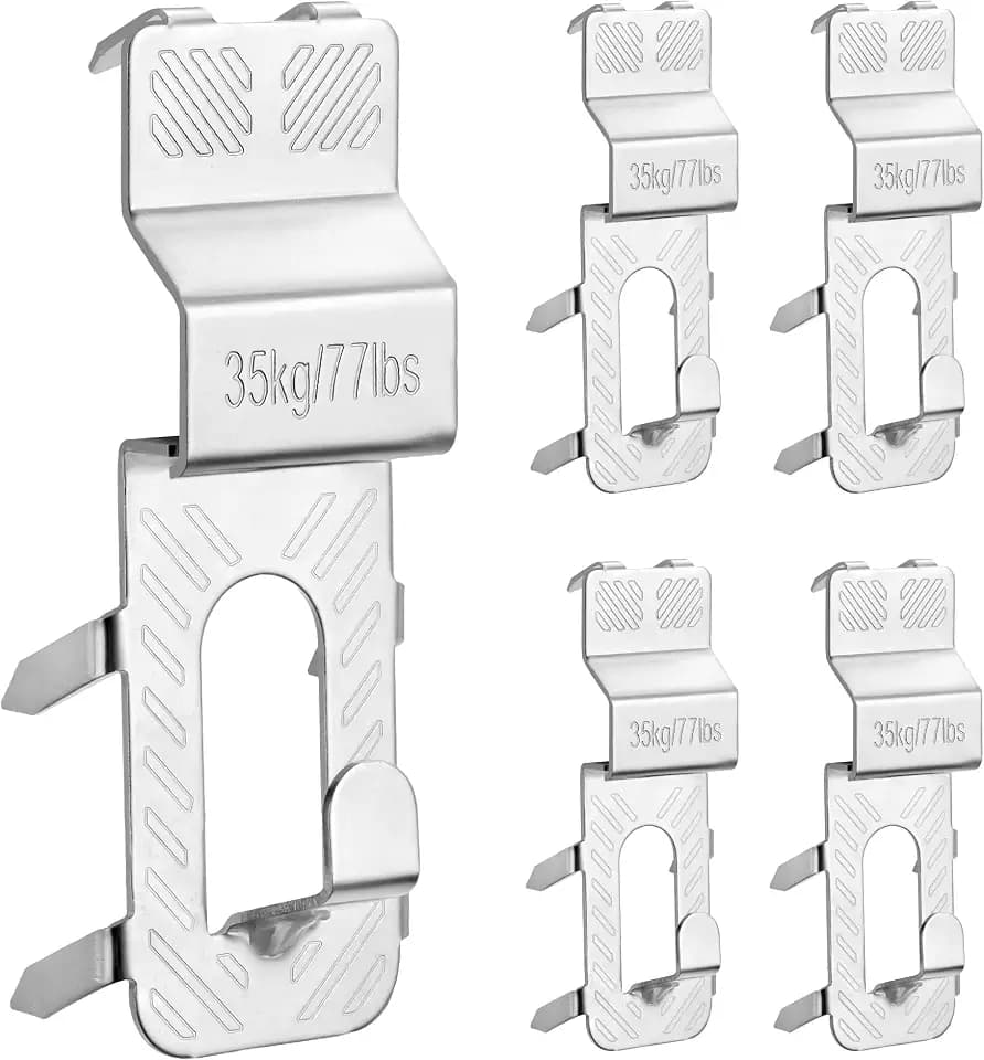 Cozcty 5 Pack Drywall Picture Hangers, No Drill Claw Hooks Hold Up to 77 lb