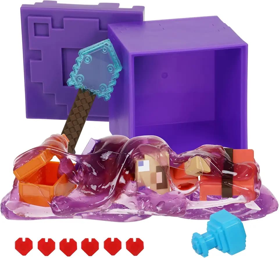Treasure X 41675 Caves & Cliffs.Overworld Minecraft, Entdecken Sie 10 Levels of Adventure & 12 Mine & Craft Charaktere zum Sammeln!Werden Sie den echten Gold getauchten Schatz Finden, Mehrfarbig