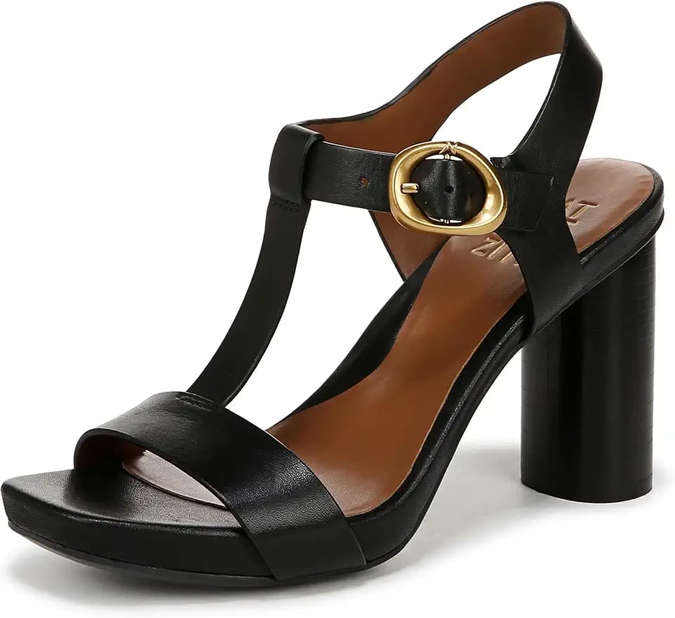 Naturalizer Women's Jordis T-Strap Buckle Closure Platform Heeled Sandal
