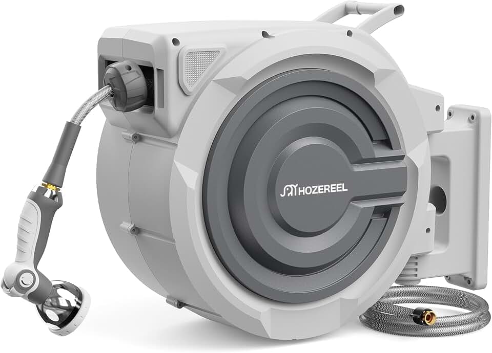 Retractable Hose Reel 5/8"x 110ft, Retractable Garden Hose