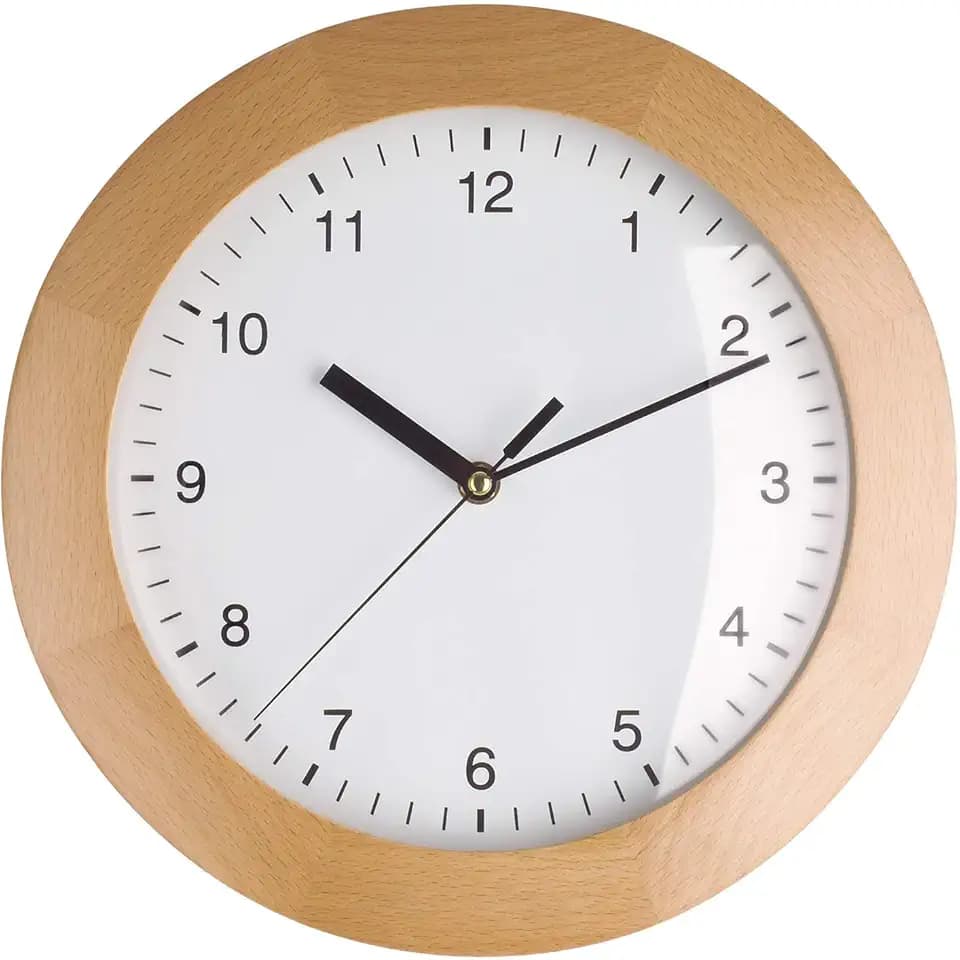 TFA Dostmann Funkwanduhr und Design Wanduhr aus Holz, 98.1065