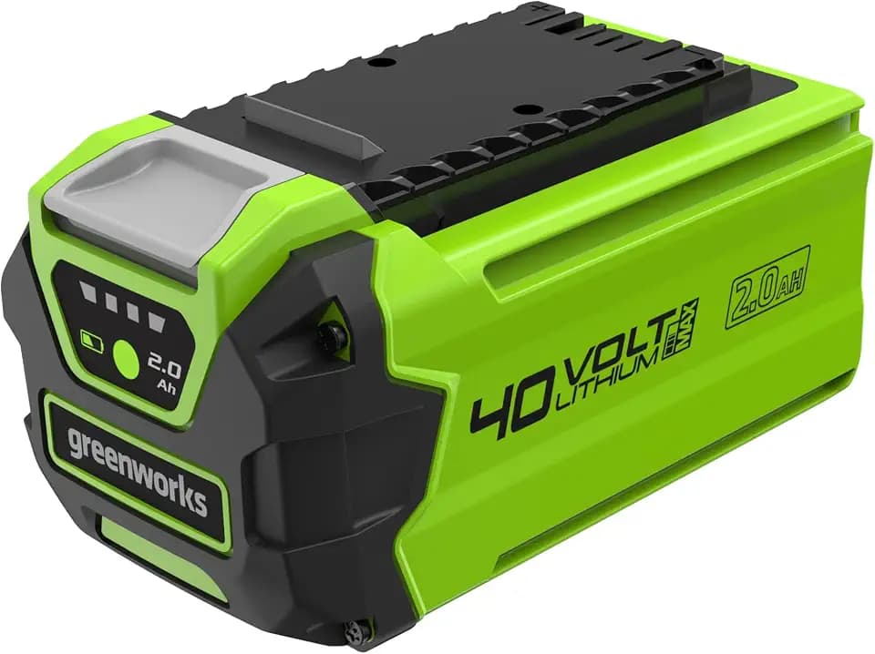 Greenworks 40V Akku - Greenworks 2Ah leistungsstarker Lithium-Ionen Akku für alle Greenworks 40V Garten- und Elektrowerkzeuge, Schnellladung, 3-stufige LED Batterieanzeige, 2 Jahre Garantie - G40B2