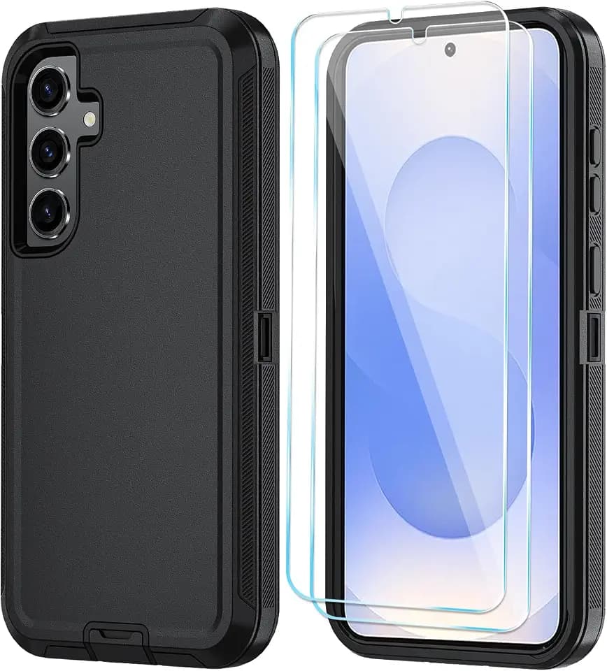 ONOLA for Samsung Galaxy S25 Case, 3-Layer Cover, Black