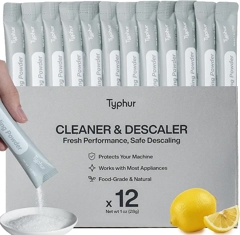 Typhur Ice Maker Cleaner & Descaler, 12-Pack 100% Pure Citric Acid Powder