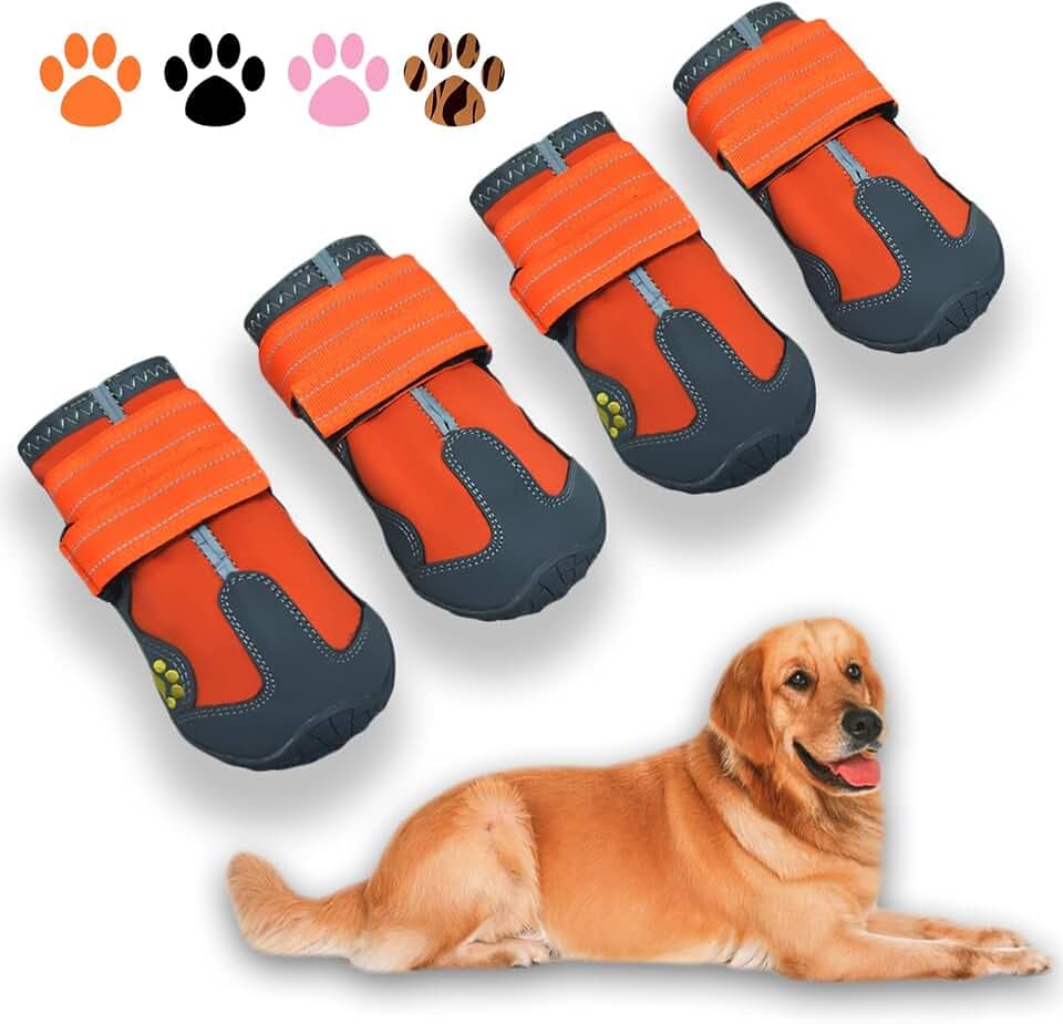XSY&G Dog Shoes for Hot Pavement, Dog Snow Booties for Medium to Large Dogs