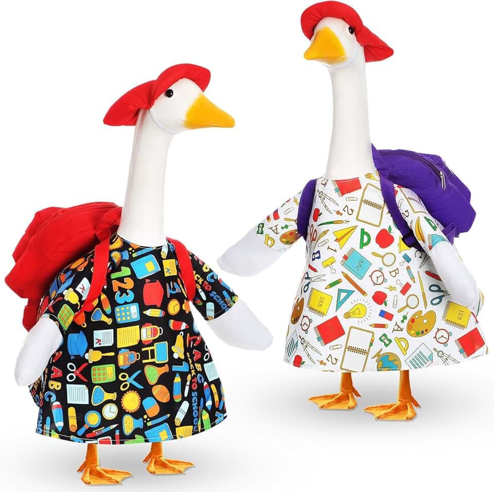 2 Set 23'' Schoolbag Porch Goose Outfit Classroom Decor