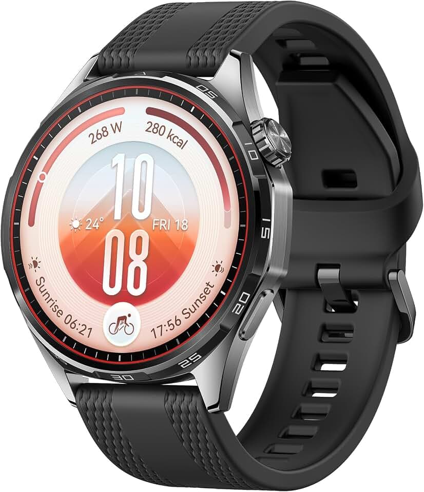 HUAWEI Watch GT 7 Smartwatch mit Ski- & Fahrrad-Features, 46 mm, Schwarz