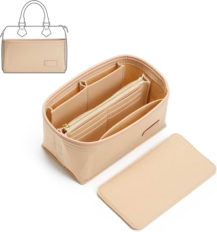 Purse Organizer Insert for LV Speedy 20/Alma BB, Felt Anti-Sag