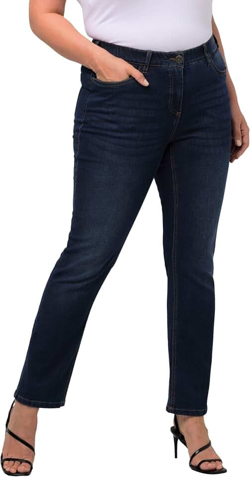 Ulla Popken Damen Basic-Shirt, Rundhals T-Shirt (1er Pack)