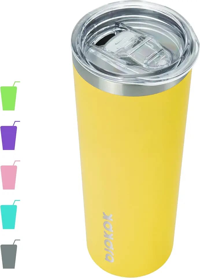 BJPKPK 20 oz Skinny Tumbler with Lid, Stainless Steel Insulated Coffee Cup