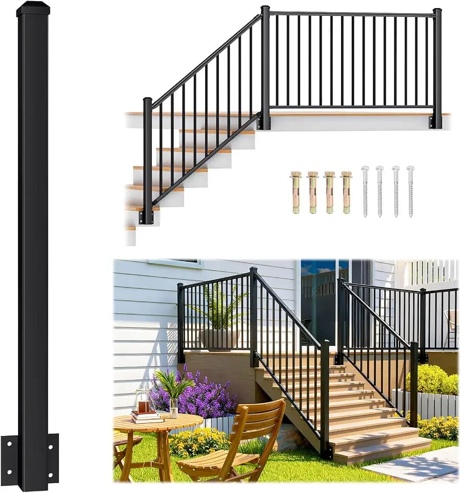 Egadis 2.56 in x 2.56 in x 46 in Aluminum Side Mount Level/Stair Post