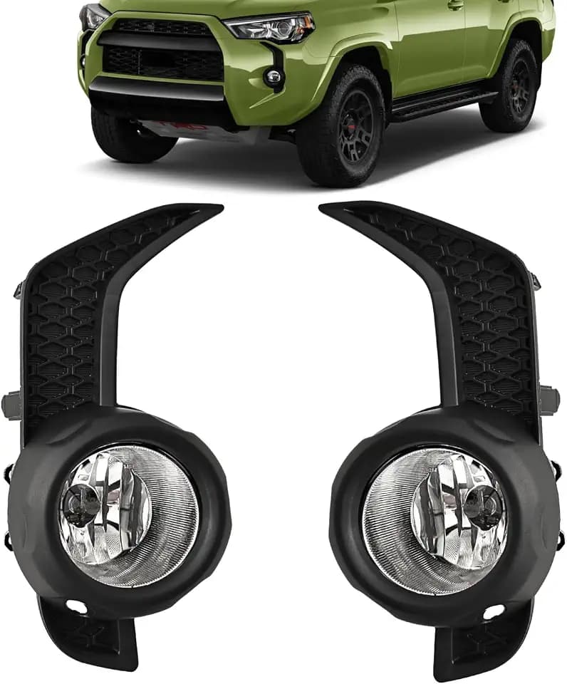 Fog Lights Compatible with 2014-2024 4Runner TRD SR5 A Pair of Fog Lamps with Bezels and Bulbs