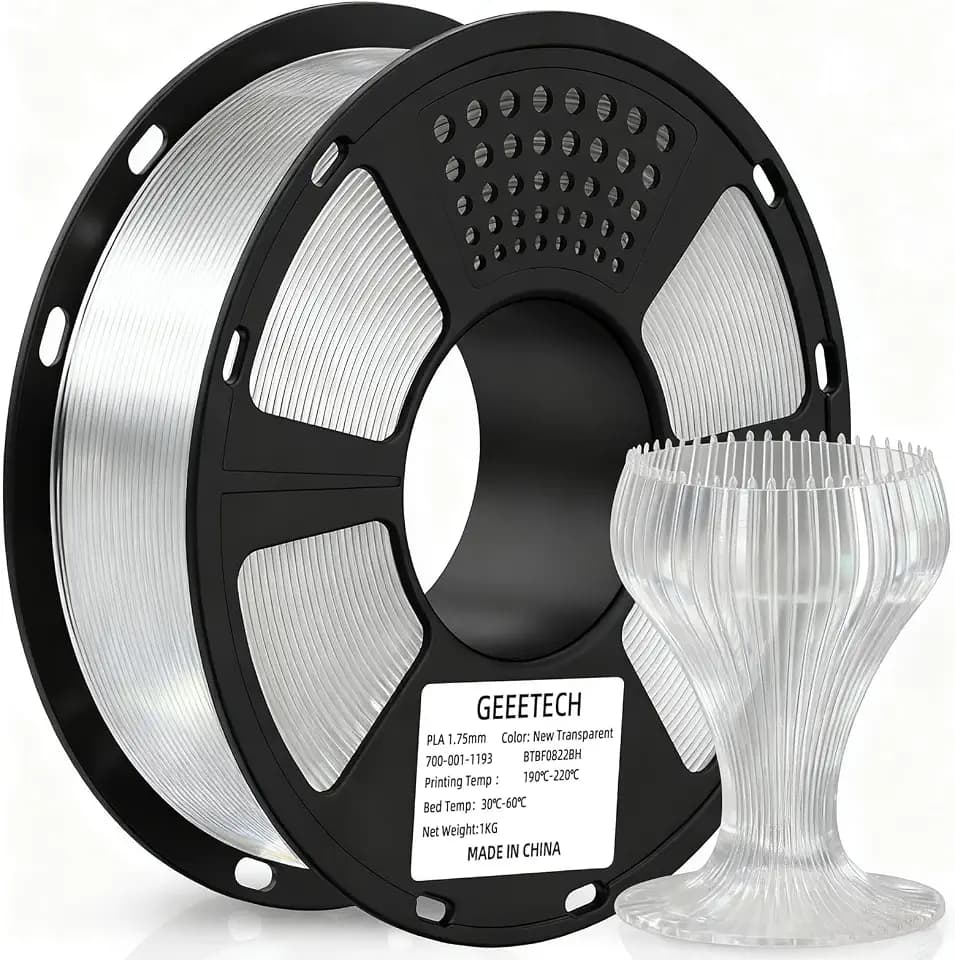 Geeetech Upgrade PLA Filament 1,75 mm, 3D Drucker PLA Filament,1 kg pro Spule, 1 Spulen,Transparent