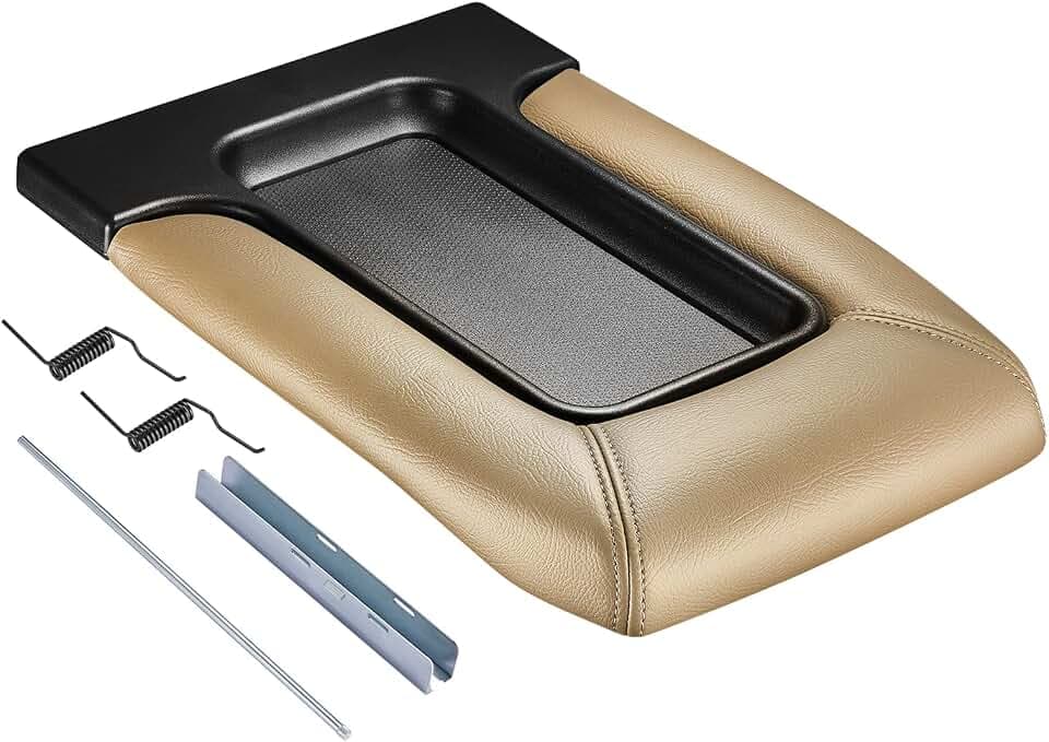 SPEEDWOW Center Console Lid Replacement Kit Fit for 2001-2007 Silverado, Avalanche, Suburban, Sierra, Yukon OEM:19127364, 19127365, 19127366, 924-811 (Beige)…