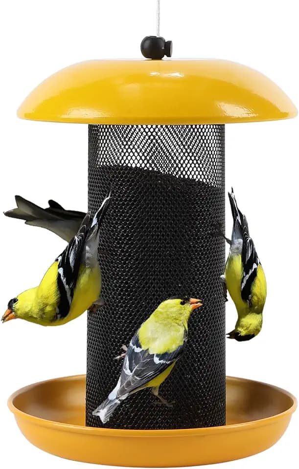 Finch Feeders for Outside, Finch Feeder for Nyjer/Thistle Seed, 2.5 lbs Seed Capacity