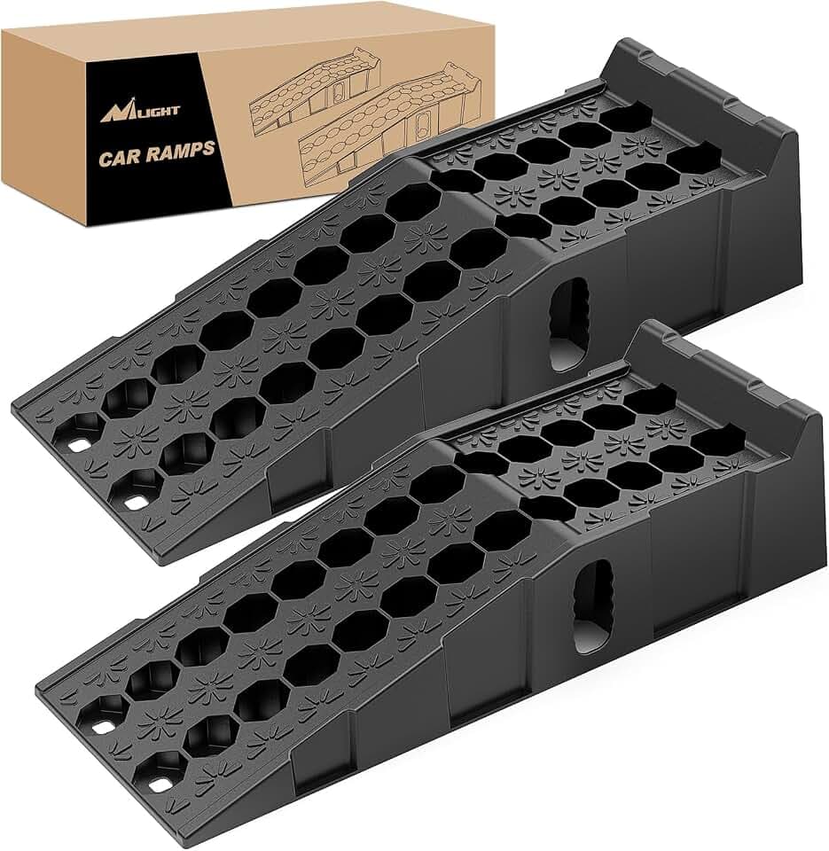 Nilight Car Ramps, 6.7 Inch Lift Vehicle Service Ramps