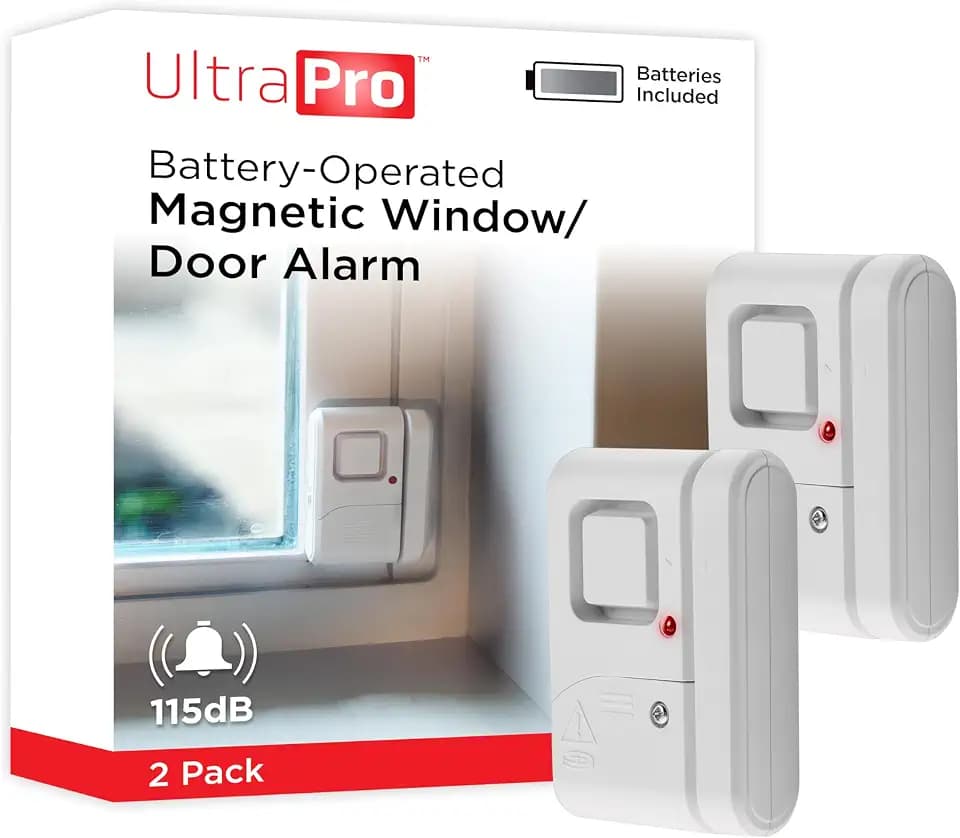 UltraPro Personal Security Window and Door Alarm, 2 Pack, Wireless Chime