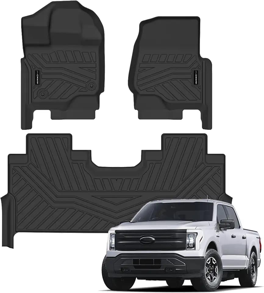 AUXKO All Weather Floor Mats for 2026-2015 Ford F150 & Lightning Supercrew