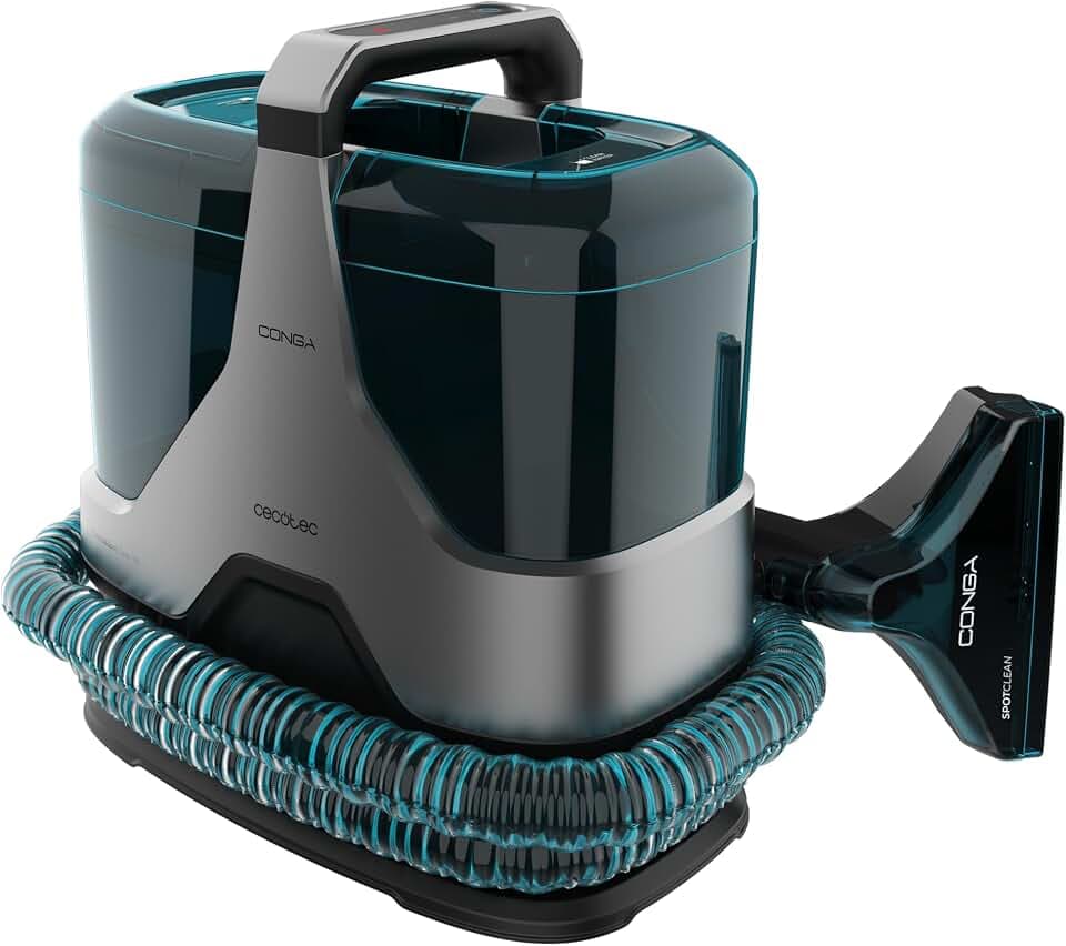 Cecotec 3-in-1 Polsterreiniger Conga 6000 Carpet&Spot Clean XXL Ultra. 600 Watt Leistung, 15 kPa Saugkraft, 7 Meter Aktionsradius, 2 XXL Wassertanks und Zubehör für die effektive Fleckenreinigung