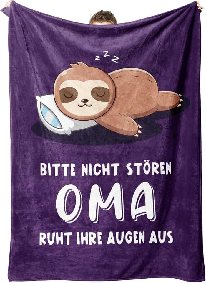 Oma Geschenk Kuscheldecke, Decke Geschenk Oma Geburtstag